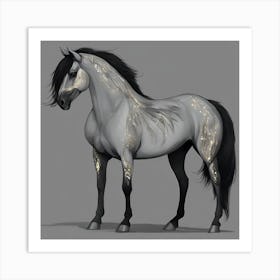 Golden Horse Art Print