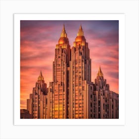 Sunset Over Moscow Art Print