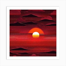 Sunset In The Sky 5 Art Print