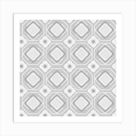 Wallpaper Geos in tonal grays Art Print