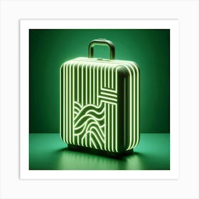 Neon Suitcase 2 Art Print