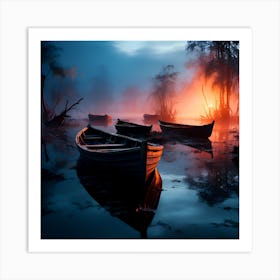 Boats Fine Art Posters By Csaba Fikker For Ai Art Depot 38 Art Print