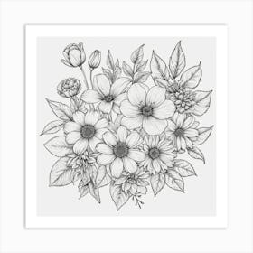 Bouquet Of Flowers 1 Art Print