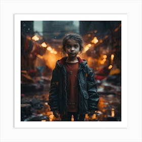 Child In A City Art Print