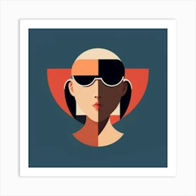 Woman With Sunglasses Art Print