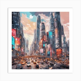 Cityscape Painting Art Print