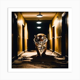 Tiger In The Hallway 1 Art Print