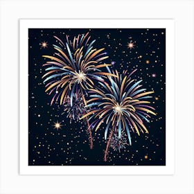 Fireworks In The Sky Art Print