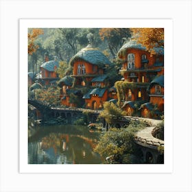 Elf Village Art Print