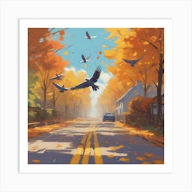 Autumn Road 4 Art Print