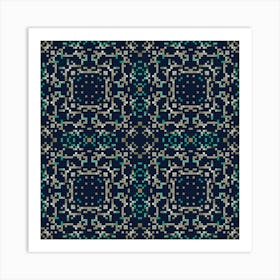 Beautiful knitted embroidery. Geometric ethnic oriental pattern traditional 1 Art Print