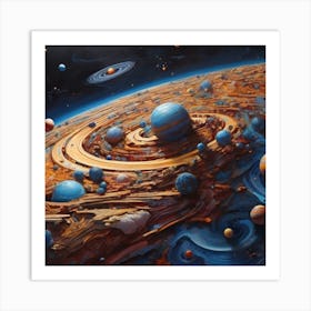 Planets In Space Art Print