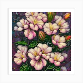 Alstroemeria Flowers 15 Art Print