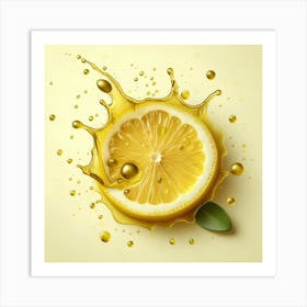 Lemon Splash 3 Art Print