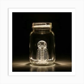 Skeleton In Jar Art Print