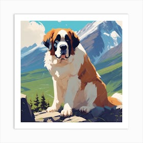 St Bernard 20 Art Print