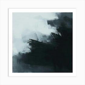 Abstract Black And White Painting 3 Art Print