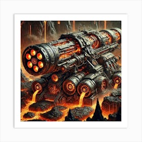 Magma Powered Artillery Weaponry Art Print