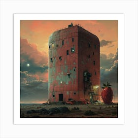 Strawberry Tower Art Print