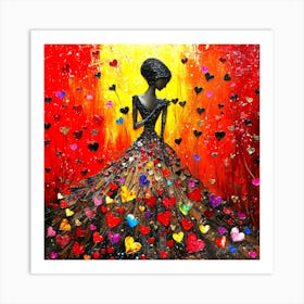 Valentines Day Dress -Valentines Art Art Print