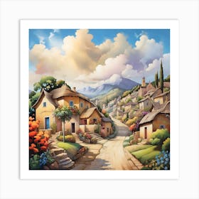 Italian Village Art Print