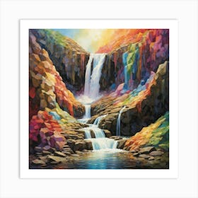 Rainbow Waterfall 1 Art Print