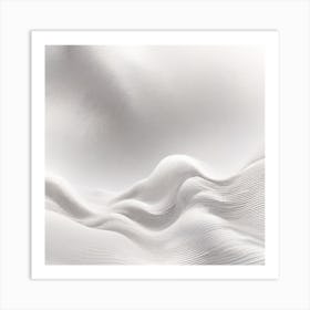 White wave, Abstract 3 Art Print