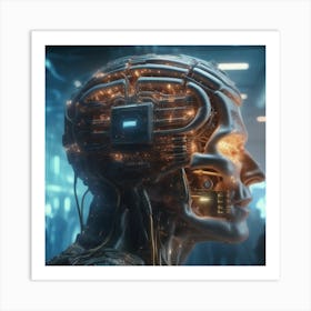 Cyborg Head 14 Art Print