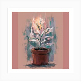 Plant In A Pot Art Print