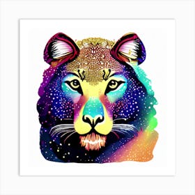 Lion in color Art Print