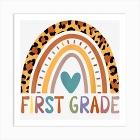 First Grade Rainbow Girls Boys Teacher Team 1st Grade Squad Art Print