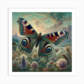 Butterfly In The Meadow Art Print