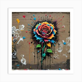 Another Graffiti rose Art Print