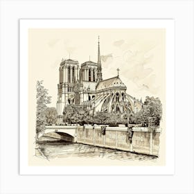 Notre Dame Cathedral 1 Art Print