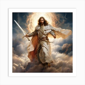 Jesus In The Clouds Art Print