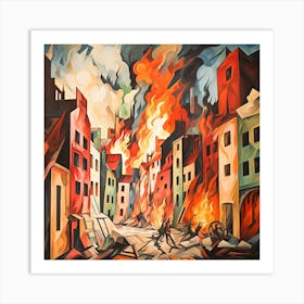 After the air-raid 1 Art Print