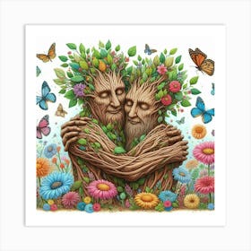 A hug illustration 1 Art Print