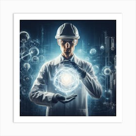 Image Of A Scientist Art Print