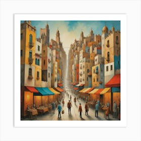 Street In Morocco Art Print