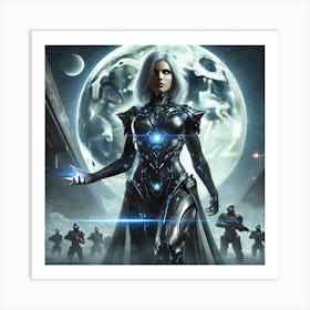 A Dynamic Sci Fi Depiction Of High Commander Selen Art Print