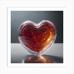 Glass Love Heart 2 Art Print