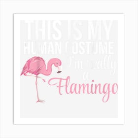 Halloween Flamingo ? Trick Or Treat Pink Flamingo Art Print