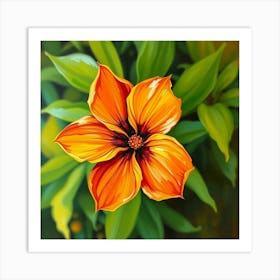 Orange Flower 2 Art Print