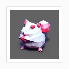 Polygonal Hamster Low Poly Creatures Art Print