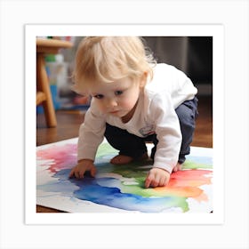 Watercolor For Toddlers Art Print