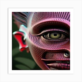 3d Portrait Of A Woman Art Print