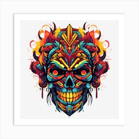 Psychedelic Skull Art Print