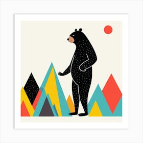 Bear In The Mountains Art Print