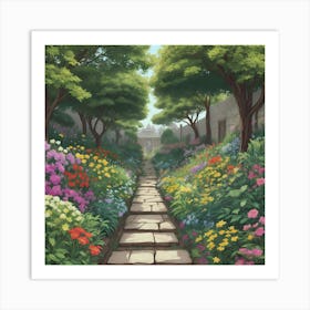 Garden pathway Art Print