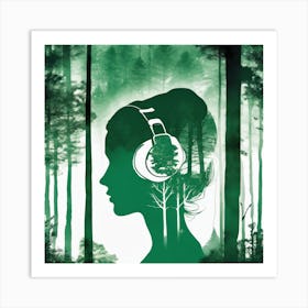 Girl In The Forest 1 Art Print